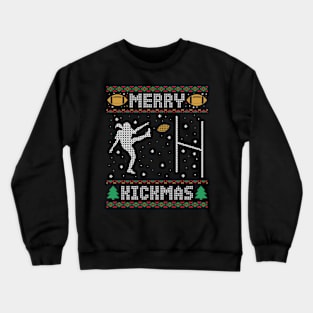 Funny Ugly Christmas Football Sport Kicker Gift Crewneck Sweatshirt